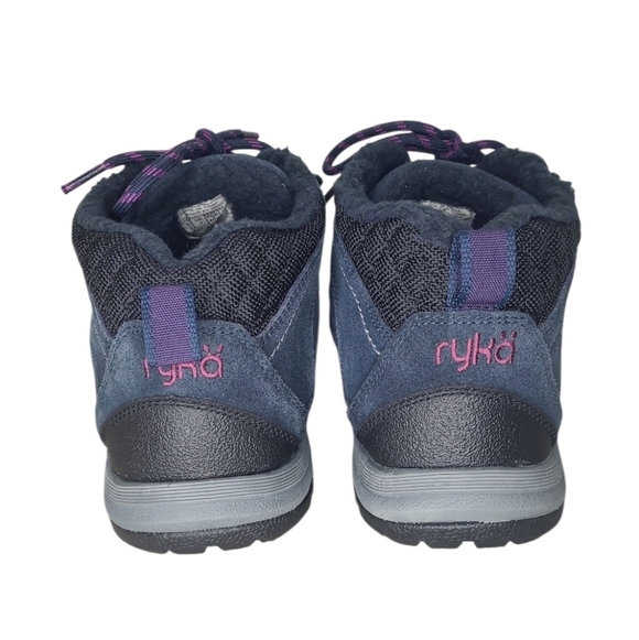Ryka Canyon Shearling Suede Hiking Boots Navy Purple Size 9 - Picture 9 of 13